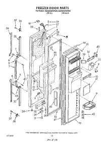 08 - Freezer Door parts for Whirlpool Refrigerator ED25DQXWW00 from AppliancePartsPros.com