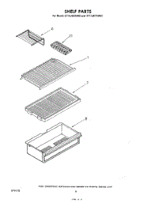 05 - Shelf parts for Whirlpool Refrigerator ET14JKXSW00 from AppliancePartsPros.com