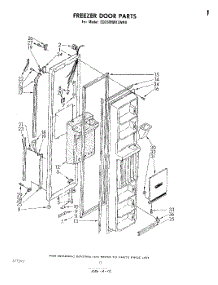 07 - Freezer Door parts for Whirlpool Refrigerator ED26MMXLWR0 from AppliancePartsPros.com