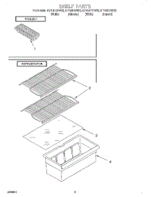05 - Shelf parts for Whirlpool Refrigerator ET14JKYFW02 from AppliancePartsPros.com