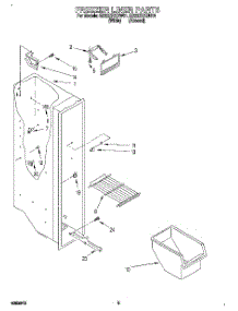 04 - Freezer Liner parts for Whirlpool Refrigerator ED22ZRXDW01 from AppliancePartsPros.com