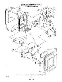 05 - Dispenser Front parts for Whirlpool Refrigerator ED25EMXPWR1 from AppliancePartsPros.com