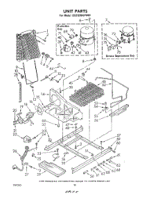 10 - Unit parts for Whirlpool Refrigerator ED25EMXPWR1 from AppliancePartsPros.com