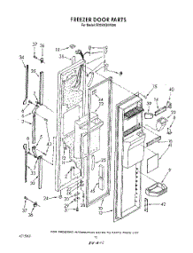 08 - Freezer Door parts for Whirlpool Refrigerator ED25DQXVS00 from AppliancePartsPros.com
