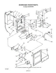 09 - Dispenser Front parts for Whirlpool Refrigerator ED25DQXVS00 from AppliancePartsPros.com