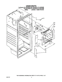 03 - Liner parts for Whirlpool Refrigerator ET14JKXXW00 from AppliancePartsPros.com