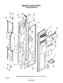 08 - Freezer Door parts for Whirlpool Refrigerator ED25DQXVW00 from AppliancePartsPros.com