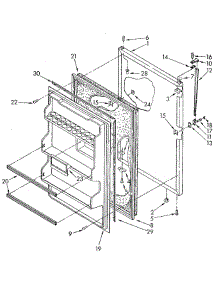 Refrigerator Door parts for Whirlpool Refrigerator ET14JKXSN04 from AppliancePartsPros.com