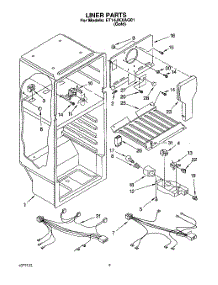 03 - Liner, Lit / Optional parts for Whirlpool Refrigerator ET14JKXAG01 from AppliancePartsPros.com