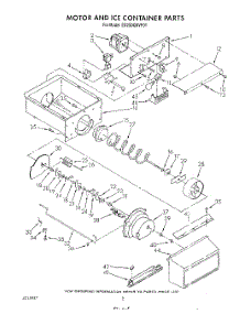 06 - Motor And Ice Container parts for Whirlpool Refrigerator ED25DQXVP01 from AppliancePartsPros.com