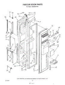 08 - Freezer Door parts for Whirlpool Refrigerator ED25DQXVP01 from AppliancePartsPros.com