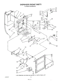 09 - Dispenser Front parts for Whirlpool Refrigerator ED25DQXVP01 from AppliancePartsPros.com