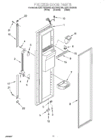 07 - Freezer Door parts for Whirlpool Refrigerator ED27DSXDN06 from AppliancePartsPros.com