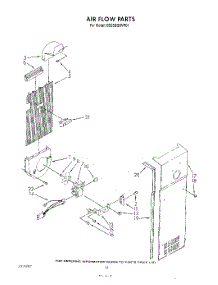 11 - Air Flow parts for Whirlpool Refrigerator ED25DQXVP01 from AppliancePartsPros.com