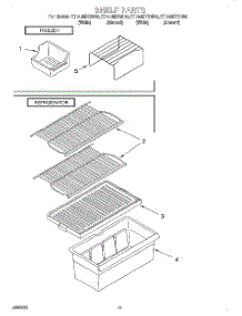 06 - Shelf parts for Whirlpool Refrigerator ET14JMYGN00 from AppliancePartsPros.com