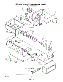 06 - Motor And Ice Container parts for Whirlpool Refrigerator ED27DQXWW01 from AppliancePartsPros.com