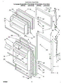 02 - Door parts for Whirlpool Refrigerator ET14HJXBN01 from AppliancePartsPros.com
