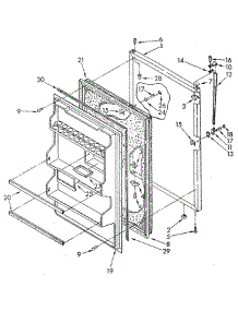 Refrigerator Door parts for Whirlpool Refrigerator ET14JKYSF03 from AppliancePartsPros.com