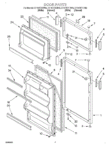 05 - Door, Lit / Optional parts for Whirlpool Refrigerator ET14CKXEW00 from AppliancePartsPros.com