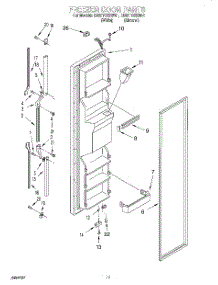 08 - Freezer Door parts for Whirlpool Refrigerator ED22TQXEN01 from AppliancePartsPros.com
