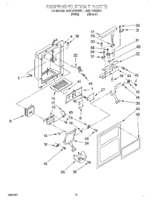 09 - Dispenser Front parts for Whirlpool Refrigerator ED22TQXEN01 from AppliancePartsPros.com