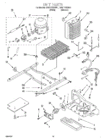 10 - Unit parts for Whirlpool Refrigerator ED22TQXEN01 from AppliancePartsPros.com