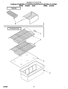 05 - Shelf parts for Whirlpool Refrigerator ET14JKXDG00 from AppliancePartsPros.com
