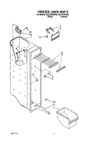 05 - Freezer Liner parts for Whirlpool Refrigerator ED22ZRXAN00 from AppliancePartsPros.com