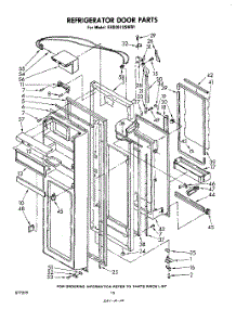 07 - Refrigerator Door parts for Whirlpool Refrigerator EHD261SSWR1 from AppliancePartsPros.com