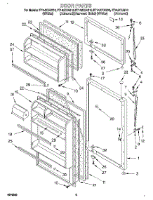 02 - Door parts for Whirlpool Refrigerator ET14JKXAW10 from AppliancePartsPros.com