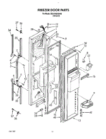 08 - Freezer Door parts for Whirlpool Refrigerator ED27DQXXN02 from AppliancePartsPros.com