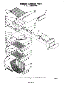 12 - Freezer Interior parts for Whirlpool Refrigerator EHD261SSWR1 from AppliancePartsPros.com