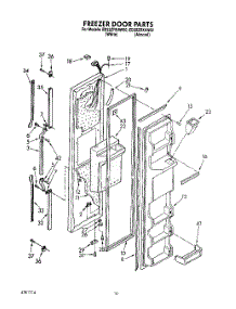 08 - Freezer Door parts for Whirlpool Refrigerator ED22ZRXAN00 from AppliancePartsPros.com
