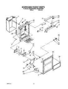 09 - Dispenser Front parts for Whirlpool Refrigerator ED22ZRXAN00 from AppliancePartsPros.com