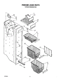 05 - Freezer Liner parts for Whirlpool Refrigerator ED25DWXTW01 from AppliancePartsPros.com