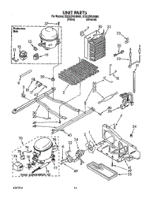 10 - Unit parts for Whirlpool Refrigerator ED22ZRXAN00 from AppliancePartsPros.com
