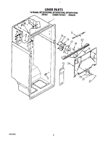 03 - Liner parts for Whirlpool Refrigerator 8ET20ZKXZW00 from AppliancePartsPros.com