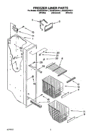 04 - Freezer Liner parts for Whirlpool Refrigerator ED22DQXAN11 from AppliancePartsPros.com