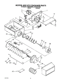 07 - Motor And Ice Container parts for Whirlpool Refrigerator ED22DQXAN00 from AppliancePartsPros.com