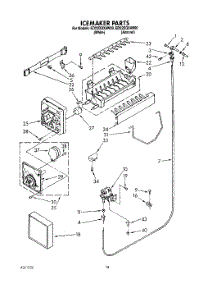 12 - Icemaker parts for Whirlpool Refrigerator ED22DQXAN00 from AppliancePartsPros.com