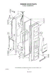 07 - Freezer Door parts for Whirlpool Refrigerator ED26MMXRWR4 from AppliancePartsPros.com