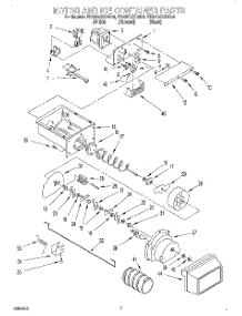 05 - Motor And Ice Container parts for Whirlpool Refrigerator ED25DQXDW04 from AppliancePartsPros.com