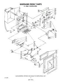 05 - Dispenser Front parts for Whirlpool Refrigerator ED26SSXLWR0 from AppliancePartsPros.com