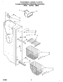 04 - Freezer Liner parts for Whirlpool Refrigerator ED22DQXDB00 from AppliancePartsPros.com