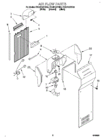 05 - Air Flow parts for Whirlpool Refrigerator ED22DQXDB00 from AppliancePartsPros.com