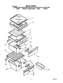 04 - Shelf parts for Whirlpool Refrigerator ED25DWXTM05 from AppliancePartsPros.com