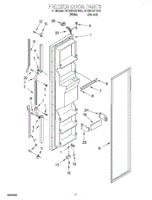 07 - Freezer Door parts for Whirlpool Refrigerator ED25RQXFW01 from AppliancePartsPros.com