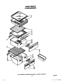 04 - Shelf parts for Whirlpool Refrigerator ED25DQXVM02 from AppliancePartsPros.com