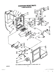 09 - Dispenser Front parts for Whirlpool Refrigerator ED25DQXVM02 from AppliancePartsPros.com