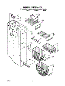 04 - Freezer Liner parts for Whirlpool Refrigerator ED27DQXAW05 from AppliancePartsPros.com